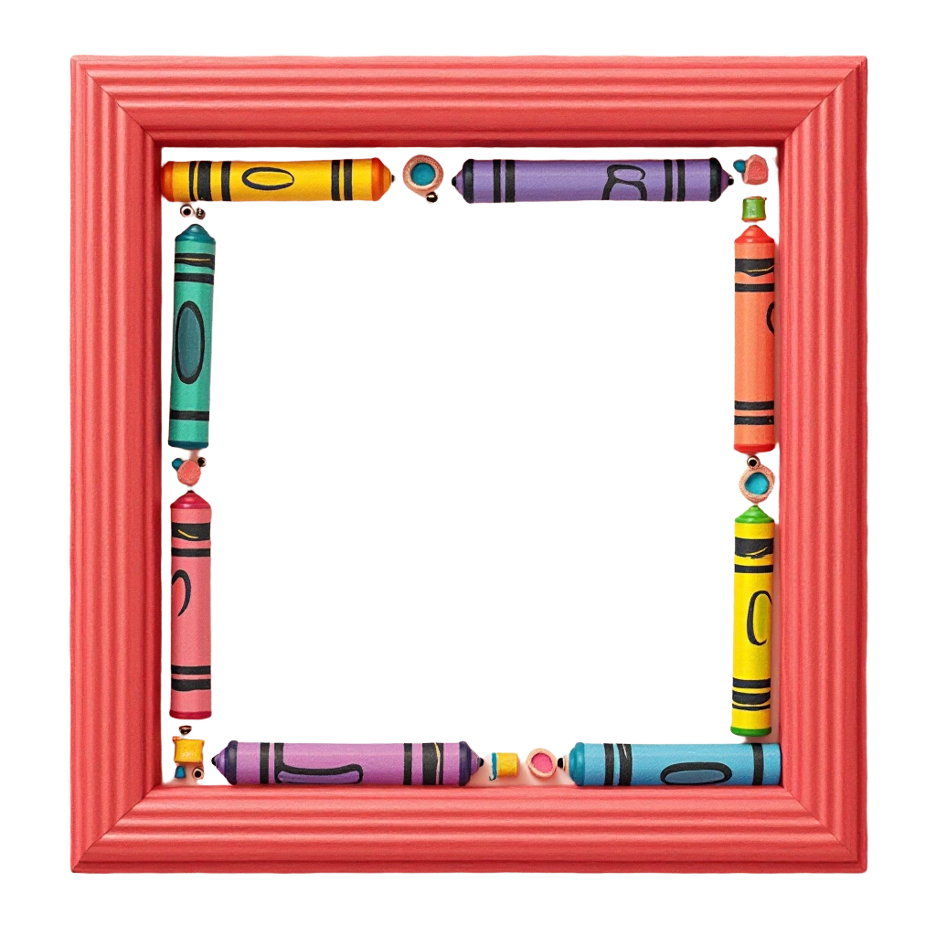 Colorful Crayon Frame